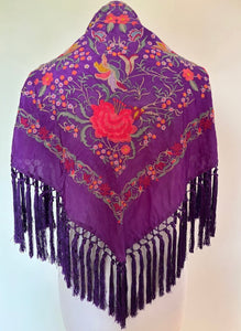 Mantón bulería morado